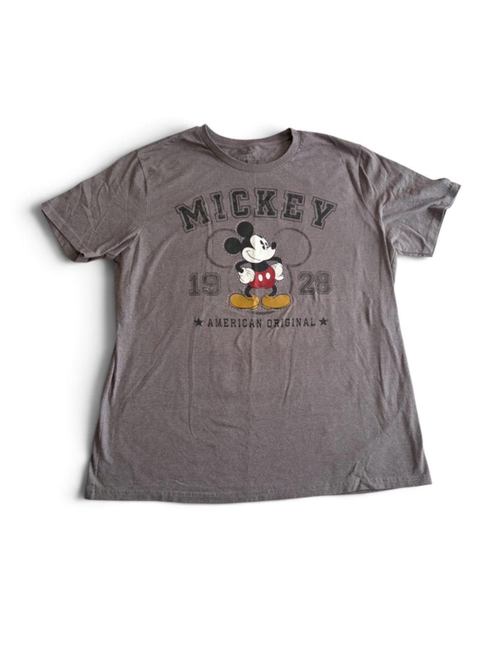 Disney Mickey Mouse 1928 American Original Graphic T Shirt Men's 2XL Gray NWOT